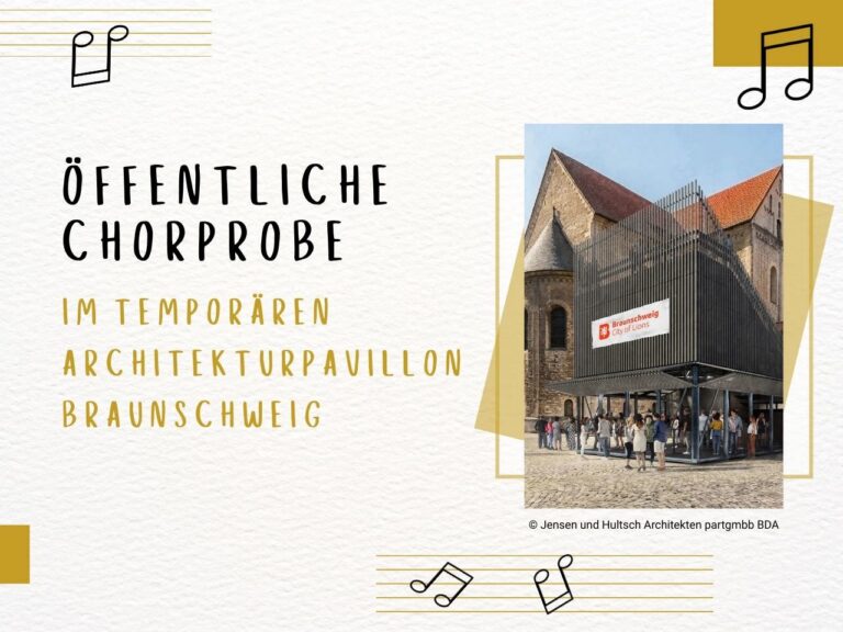 Mehr über den Artikel erfahren Öffentliche Probe im Architekturpavillon Braunschweig | Juni 2026